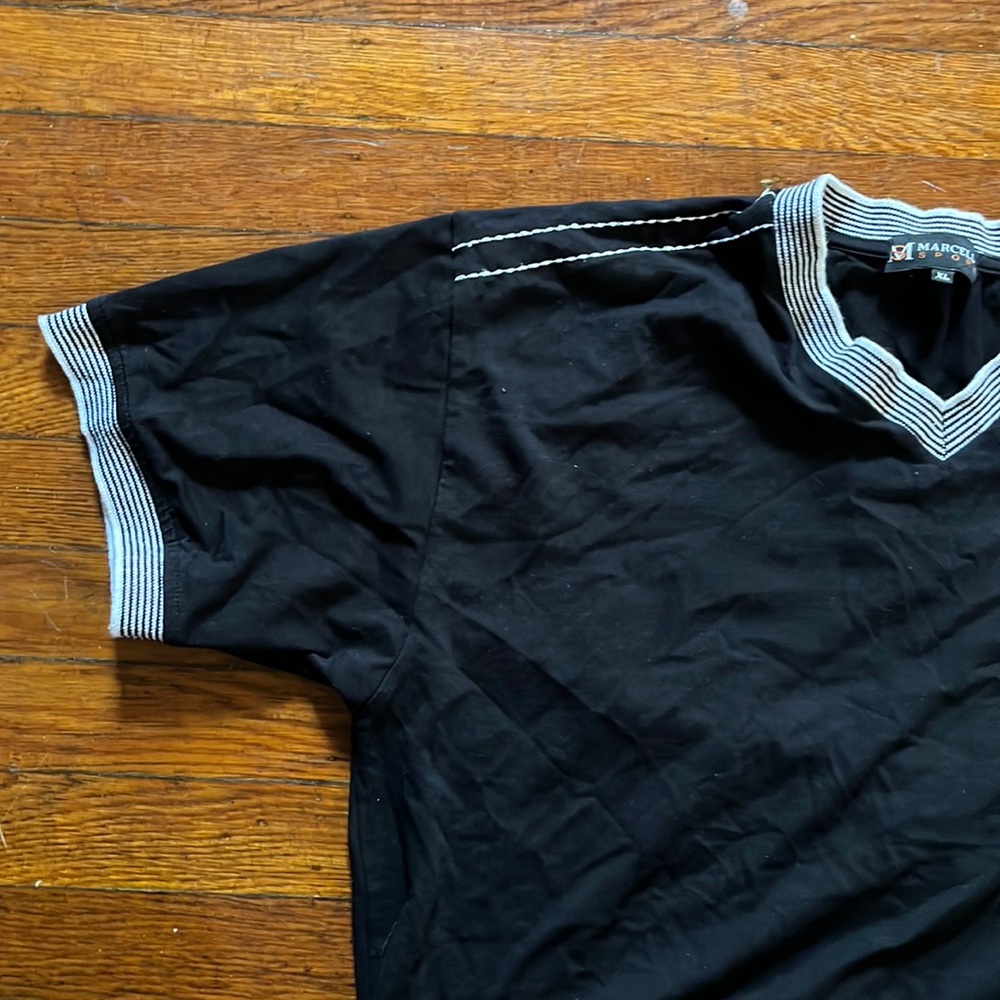 cropped marcello sport shirt white stitching